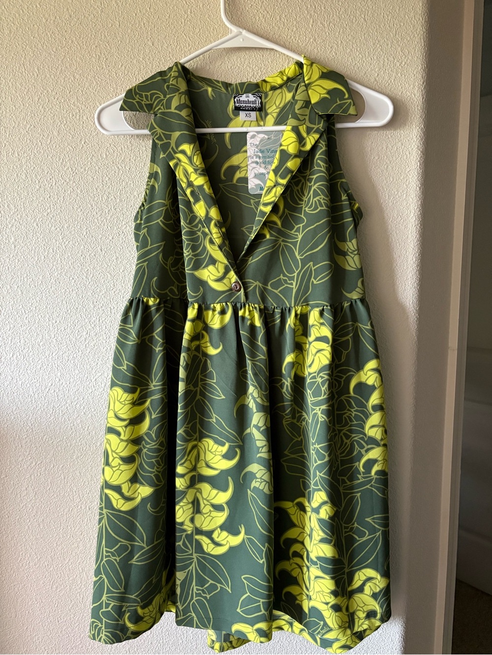 Manuhealii Jade babydoll dress